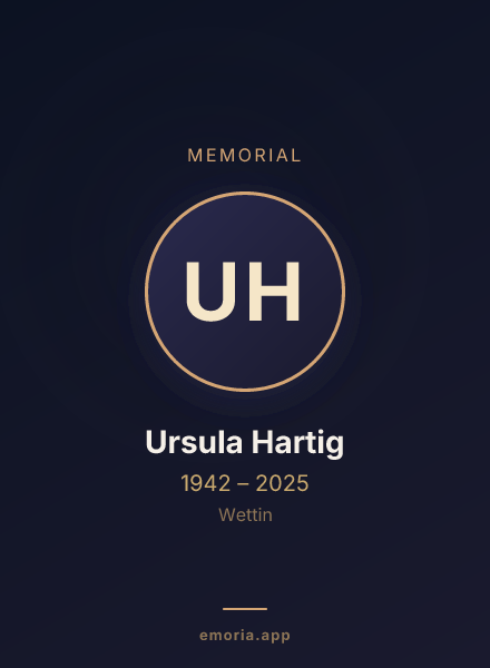 Memorial portrait of Ursula Hartig
