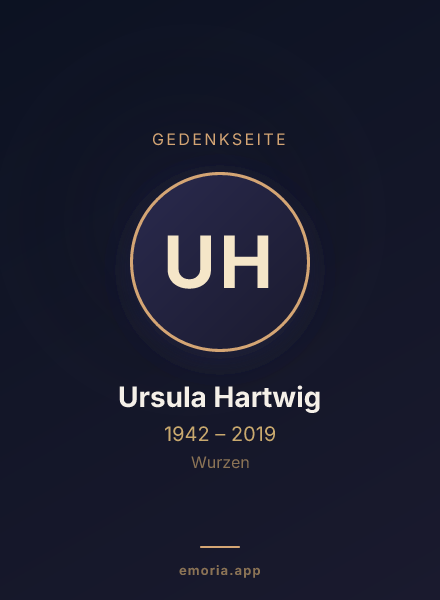 Gedenkportrait von Ursula Hartwig