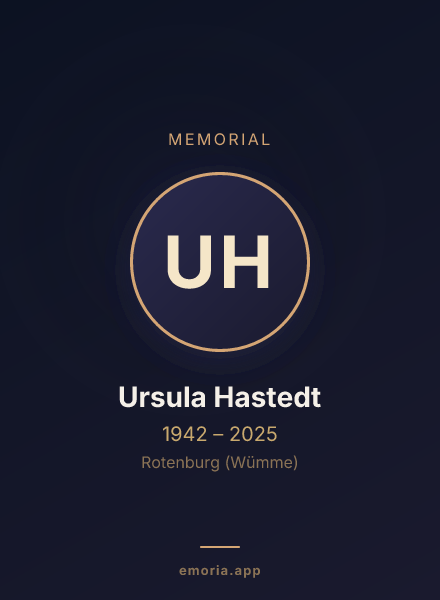 Memorial portrait of Ursula Hastedt