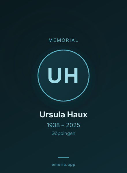 Memorial portrait of Ursula Haux