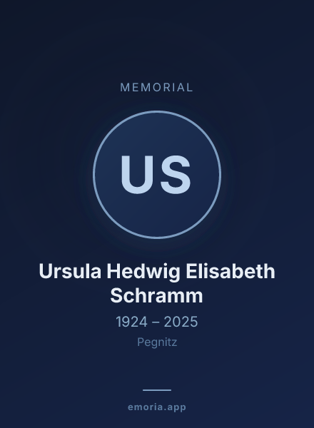 Memorial portrait of Ursula Hedwig Elisabeth Schramm