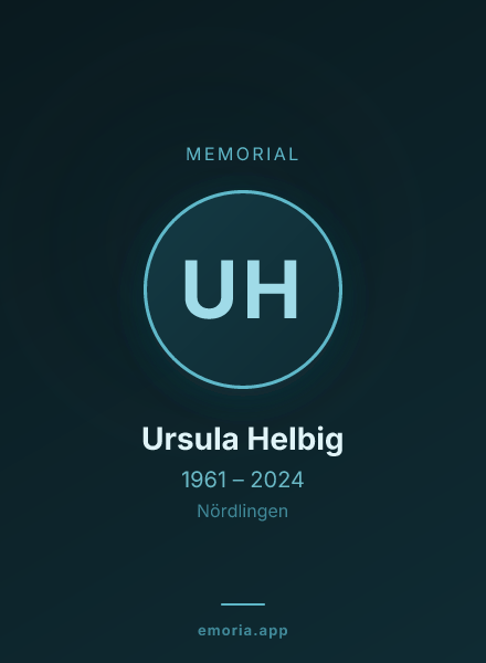 Memorial portrait of Ursula Helbig