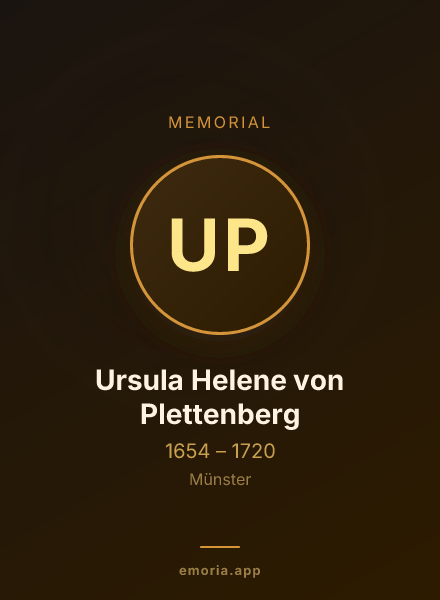 Memorial portrait of Ursula Helene von Plettenberg