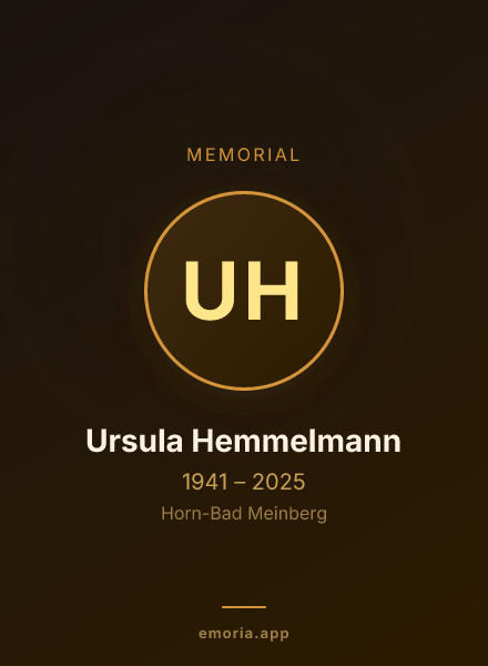 Memorial portrait of Ursula Hemmelmann