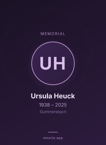 Memorial portrait of Ursula Heuck