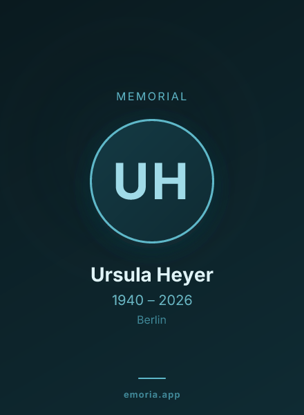 Memorial portrait of Ursula Heyer
