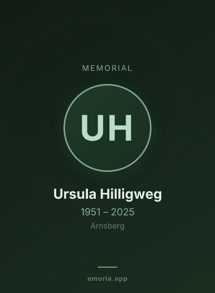 Memorial portrait of Ursula Hilligweg