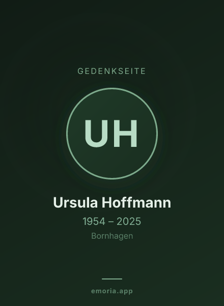 Gedenkportrait von Ursula Hoffmann