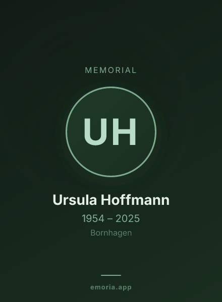 Memorial portrait of Ursula Hoffmann