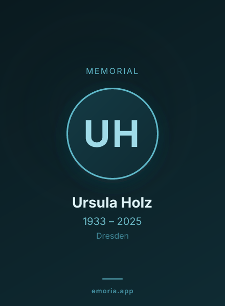 Memorial portrait of Ursula Holz