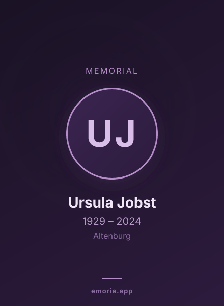 Memorial portrait of Ursula Jobst