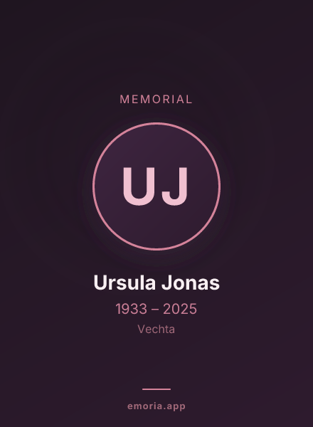 Memorial portrait of Ursula Jonas