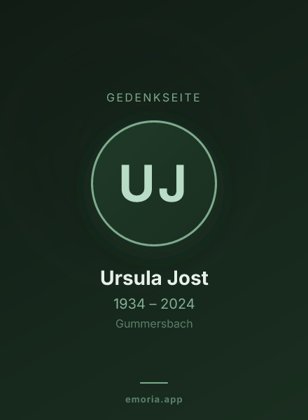 Gedenkportrait von Ursula Jost