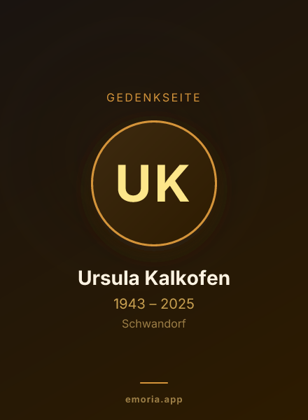 Gedenkportrait von Ursula Kalkofen