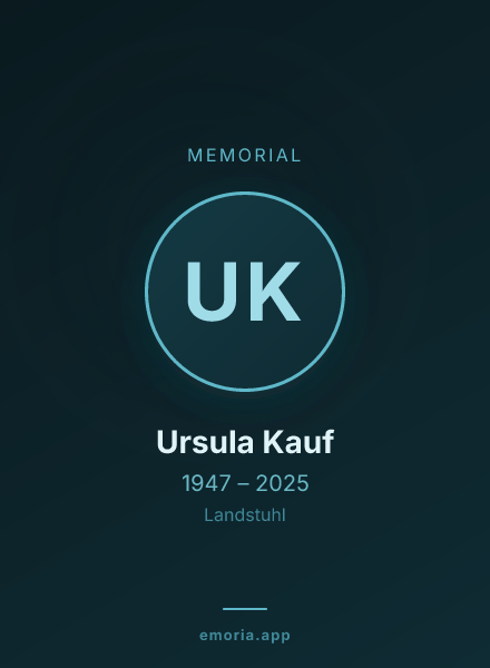 Memorial portrait of Ursula Kauf