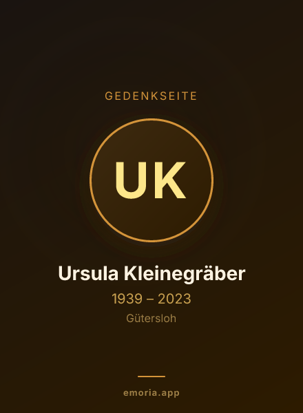 Gedenkportrait von Ursula Kleinegräber