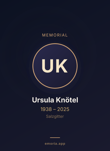 Memorial portrait of Ursula Knötel