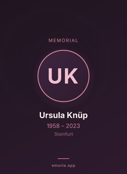 Memorial portrait of Ursula Knüp