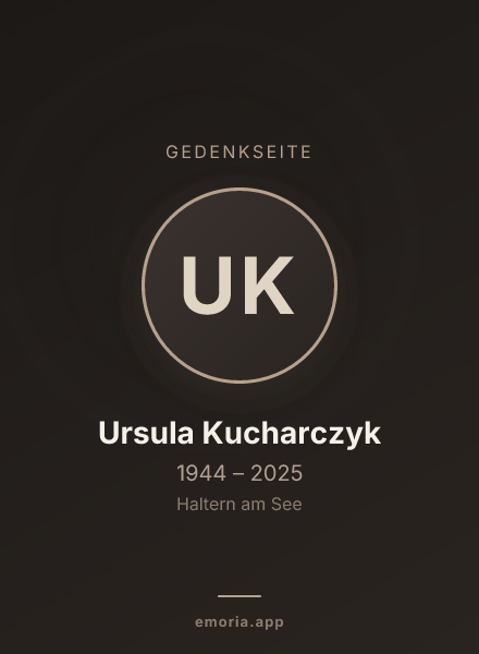 Gedenkportrait von Ursula Kucharczyk