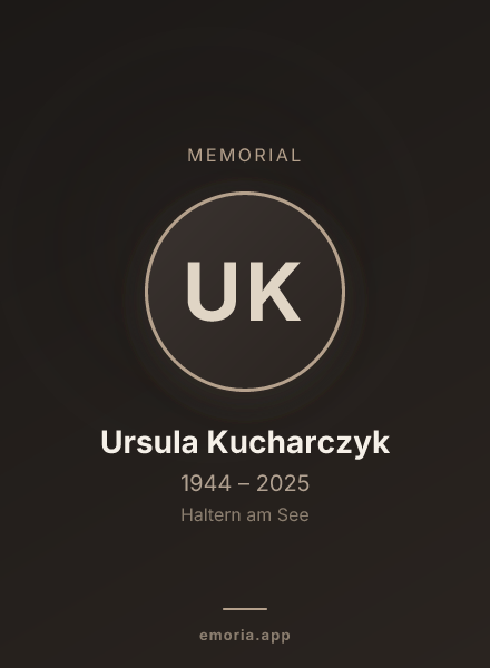 Memorial portrait of Ursula Kucharczyk