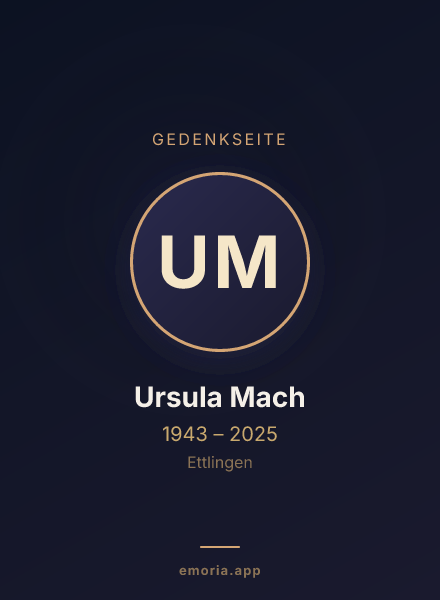 Gedenkportrait von Ursula Mach