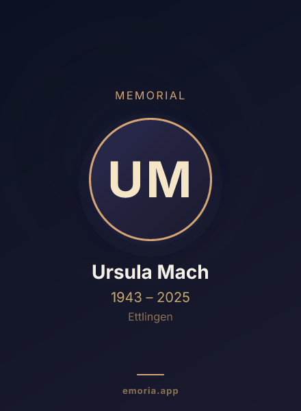 Memorial portrait of Ursula Mach
