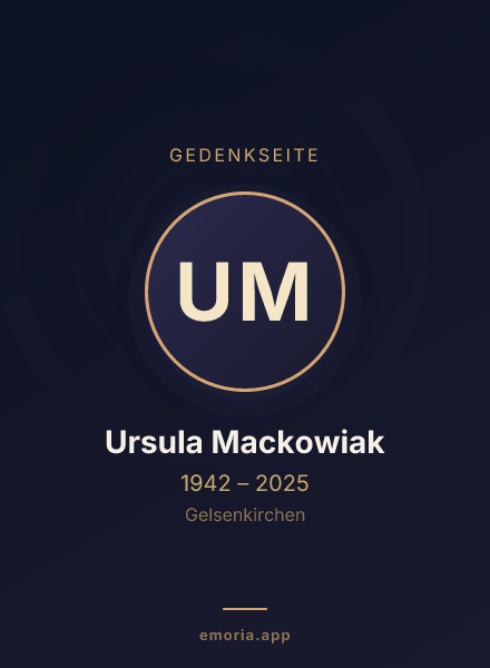 Gedenkportrait von Ursula Mackowiak