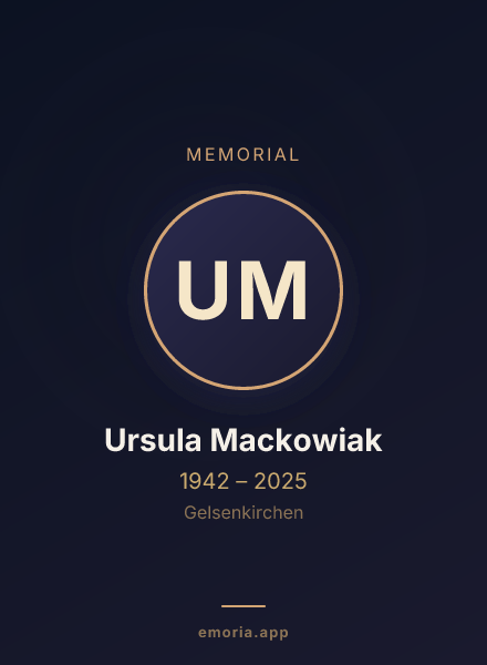 Memorial portrait of Ursula Mackowiak