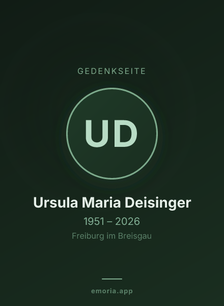 Gedenkportrait von Ursula Maria Deisinger