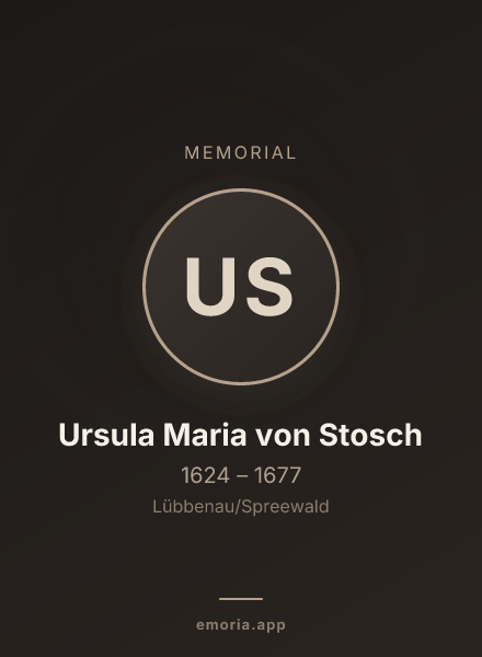 Memorial portrait of Ursula Maria von Stosch
