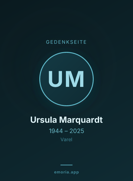 Gedenkportrait von Ursula Marquardt