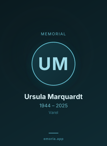 Memorial portrait of Ursula Marquardt