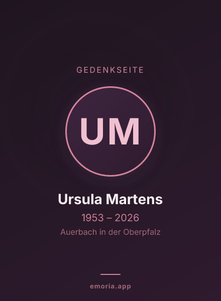 Gedenkportrait von Ursula Martens