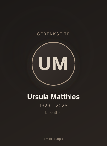 Gedenkportrait von Ursula Matthies