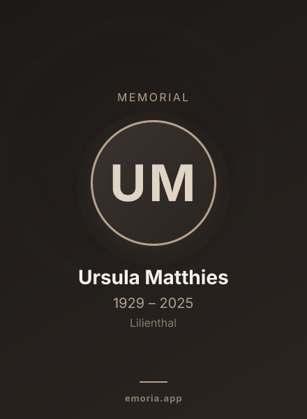 Memorial portrait of Ursula Matthies
