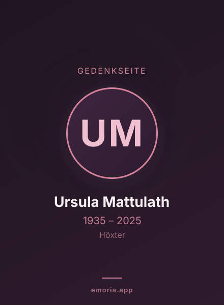 Gedenkportrait von Ursula Mattulath