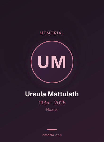 Memorial portrait of Ursula Mattulath
