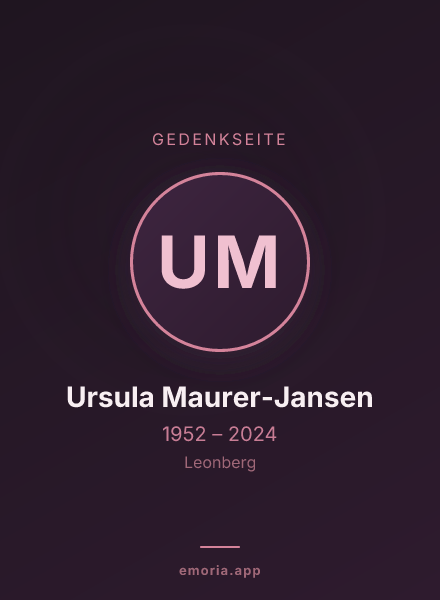 Gedenkportrait von Ursula Maurer-Jansen