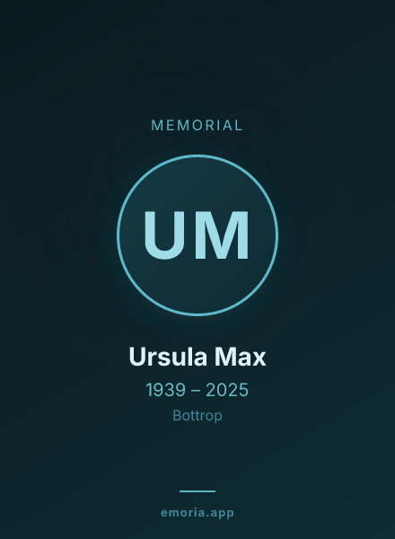 Memorial portrait of Ursula Max