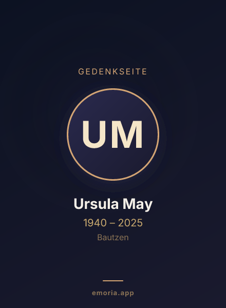 Gedenkportrait von Ursula May