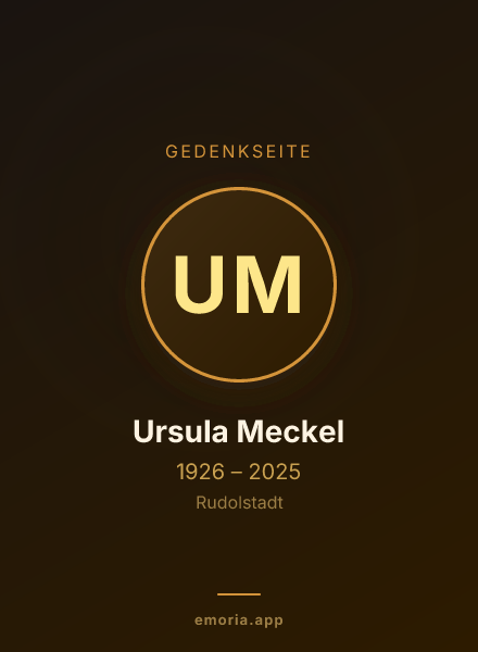 Gedenkportrait von Ursula Meckel