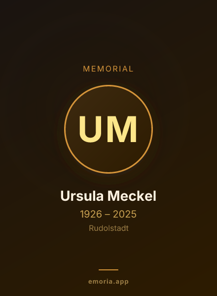 Memorial portrait of Ursula Meckel