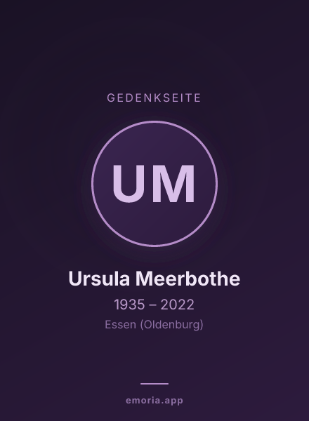 Gedenkportrait von Ursula Meerbothe