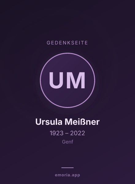 Gedenkportrait von Ursula Meißner