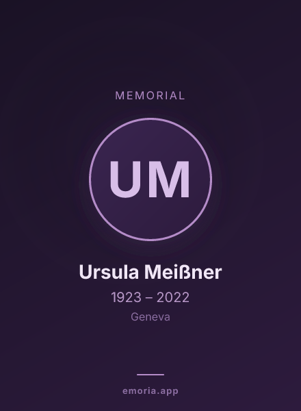 Memorial portrait of Ursula Meißner