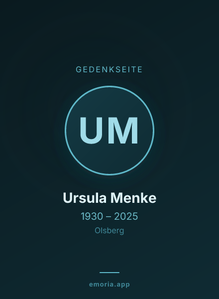 Gedenkportrait von Ursula Menke