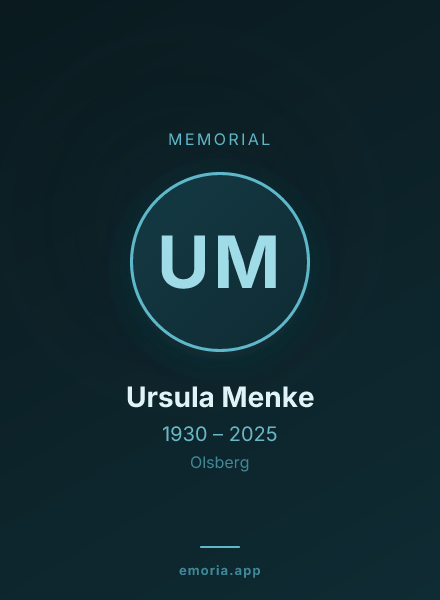 Memorial portrait of Ursula Menke