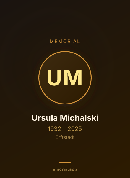 Memorial portrait of Ursula Michalski