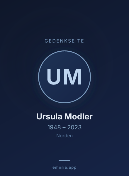 Gedenkportrait von Ursula Modler