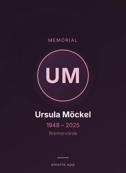 Memorial portrait of Ursula Möckel
